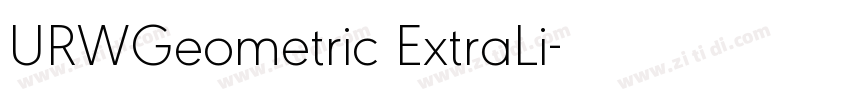 URWGeometric ExtraLi字体转换